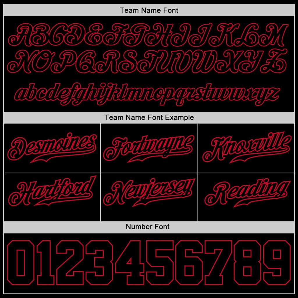 Custom Black Black-Red Authentic Throwback Basketball Shorts photo 2