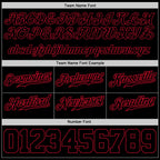 Custom Black Black-Red Authentic Throwback Basketball Shorts photo 2