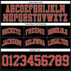 Custom Black Orange-White Authentic Throwback Basketball Shorts photo 2