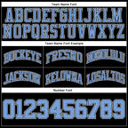 Custom Black Light Blue-White Authentic Throwback Basketball Shorts photo 2