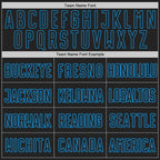 Custom Black Black-Blue Authentic Throwback Basketball Jersey photo 2