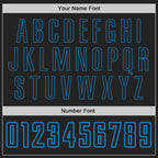 Custom Black Black-Blue Authentic Throwback Basketball Jersey photo 3