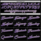 Custom Black Purple-Cream Authentic Throwback Basketball Jersey photo 3