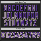 Custom Black Purple-Red Authentic Throwback Basketball Jersey photo 3