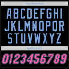 Custom Black Pink-Light Blue Performance T-Shirt photo 2