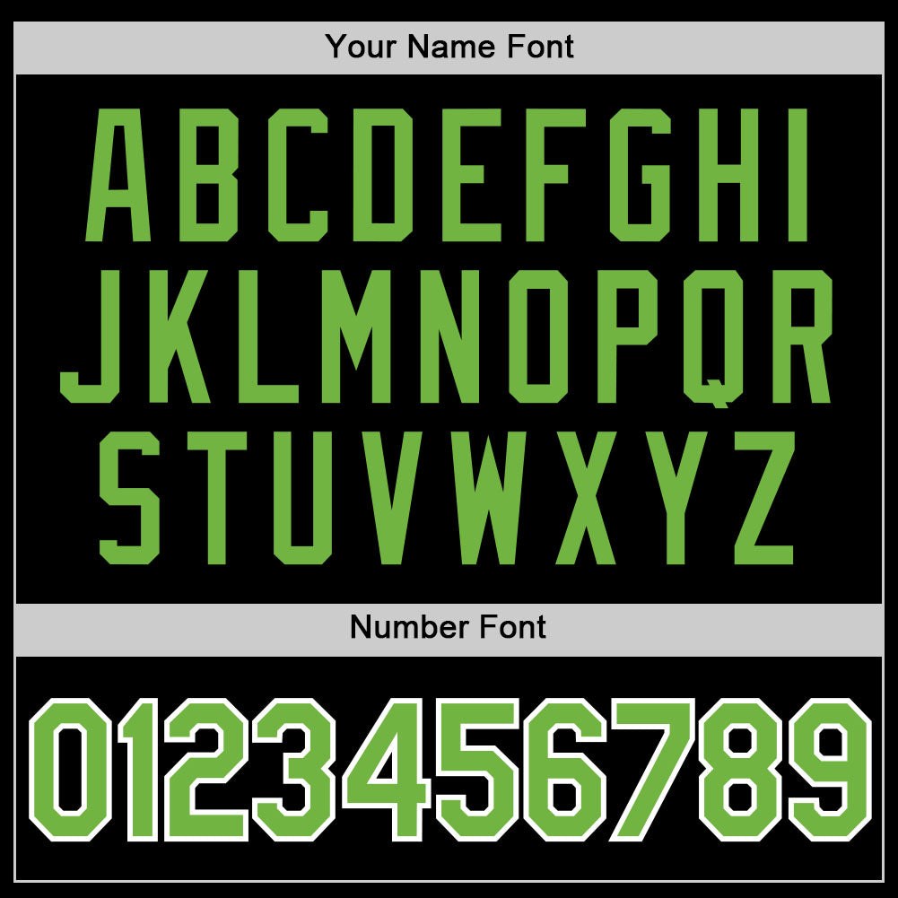 Custom Black Neon Green-White Performance T-Shirt photo 2