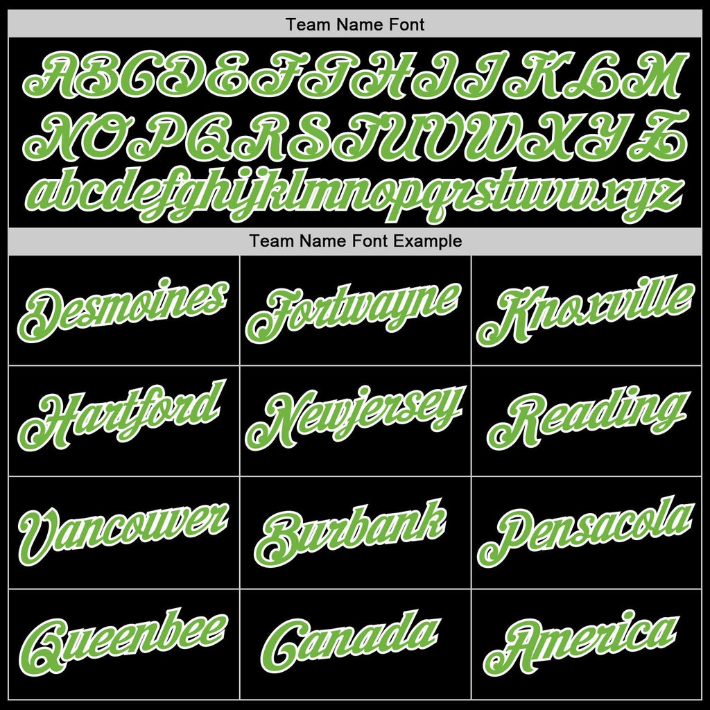 Custom Black Neon Green-White Performance T-Shirt photo 3