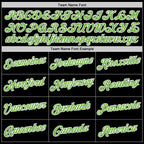 Custom Black Neon Green-White Performance T-Shirt photo 3