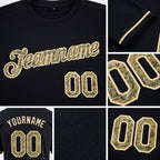 Custom Black Camo-Cream Performance T-Shirt detail