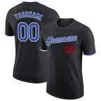 Custom Black Royal-White Performance T-Shirt photo 1
