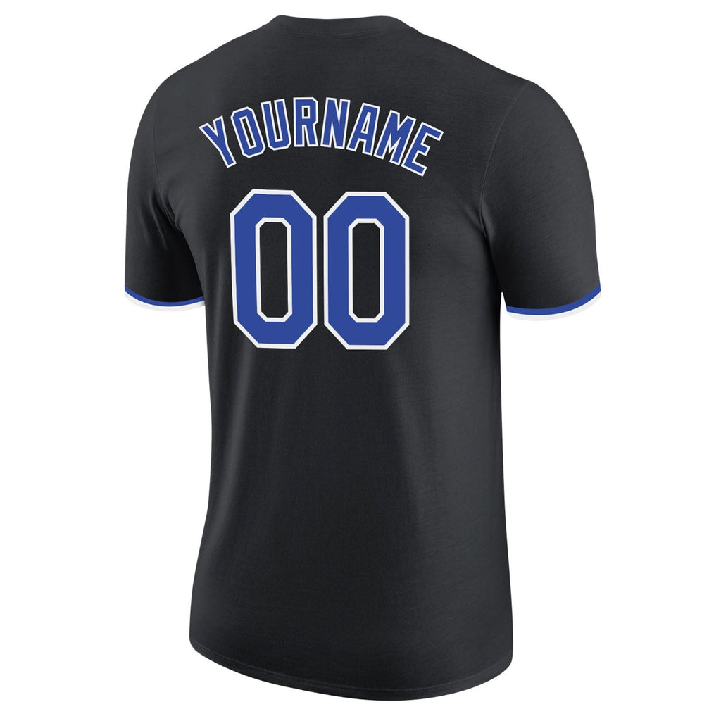 Custom Black Royal-White Performance T-Shirt photo 5