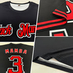 Custom Black Red-White Performance T-Shirt photo 2