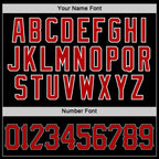 Custom Black Red-White Performance T-Shirt photo 3