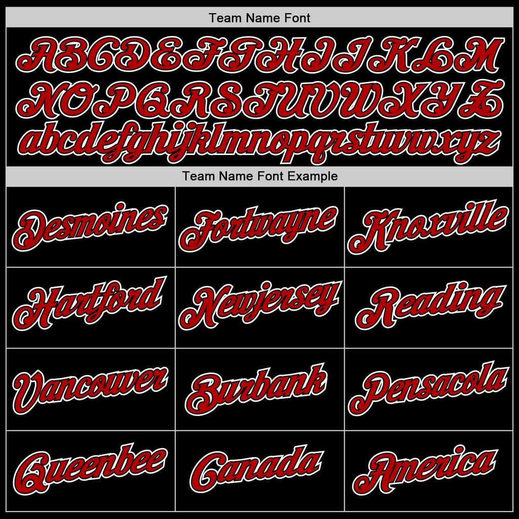 Custom Black Red-White Performance T-Shirt photo 4