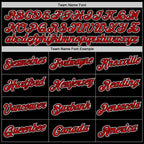Custom Black Red-White Performance T-Shirt photo 4