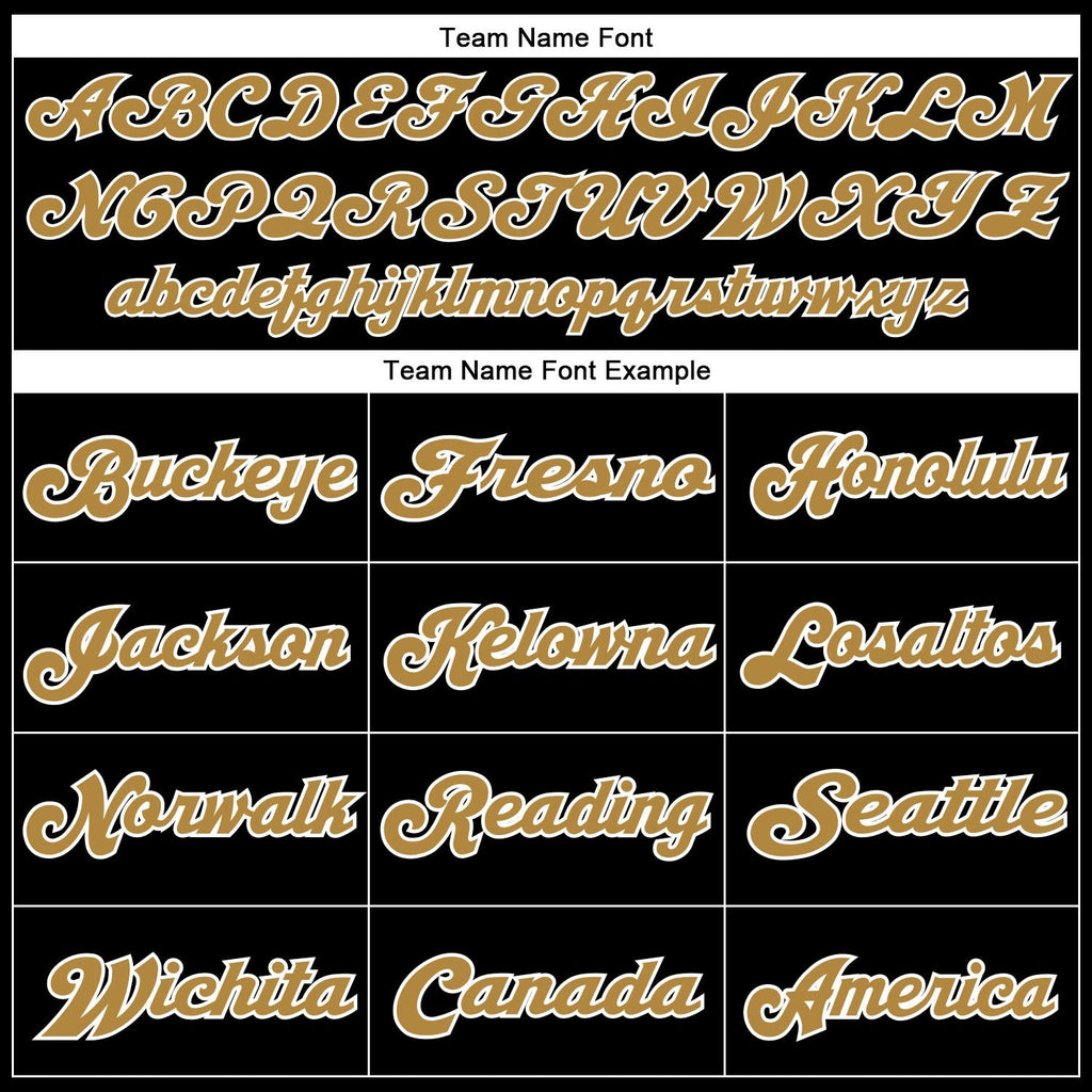 Custom Black Old Gold-White Mesh Authentic Throwback Football Jersey photo 5