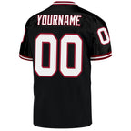 Custom Black White-Cardinal Mesh Authentic Throwback Football Jersey photo 3