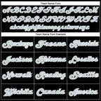 Custom Black Silver-White Mesh Authentic Throwback Football Jersey photo 5