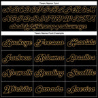 Custom Black Black-Old Gold Mesh Authentic Throwback Football Jersey photo 5