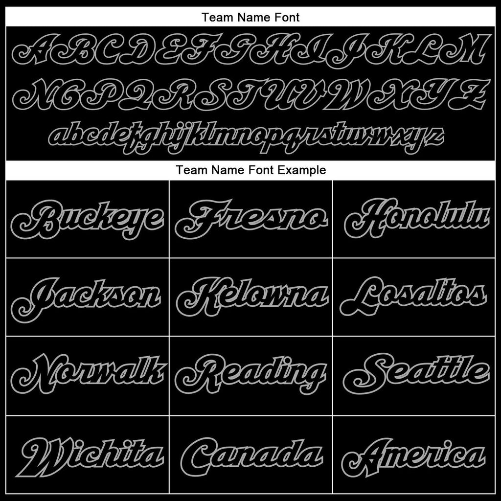 Custom Black Black-Gray Mesh Authentic Throwback Football Jersey photo 5