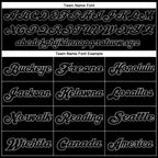 Custom Black Black-Gray Mesh Authentic Throwback Football Jersey photo 5