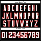 Custom Black White-Red Mesh Authentic Throwback Football Jersey photo 6