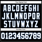 Custom Black White-Light Blue Mesh Authentic Throwback Football Jersey photo 5