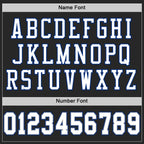 Custom Black White-Royal Mesh Authentic Throwback Football Jersey photo 3