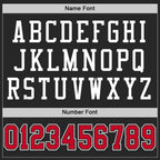 Custom Black Red-White Mesh Authentic Throwback Football Jersey photo 3