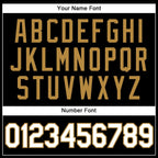 Custom Black White-Old Gold Authentic Throwback Basketball Jersey photo 3