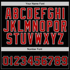 Custom Stitched Black Red-White Sports Pullover Sweatshirt Hoodie photo 4