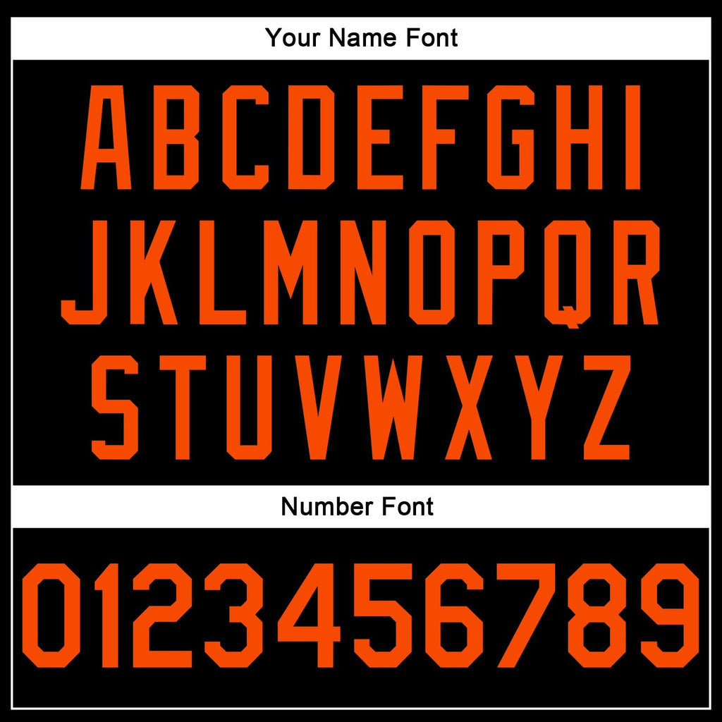 Custom Stitched Black Orange Sports Pullover Sweatshirt Hoodie photo 4
