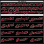Custom Stitched Black Crimson-Cream Sports Pullover Sweatshirt Hoodie photo 5