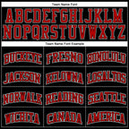 Custom Black White Pinstripe Red-White Authentic Basketball Jersey photo 2