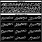 Custom Black White Pinstripe Black-White Authentic Basketball Jersey photo 2