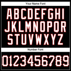 Custom Black White Pinstripe White-Red Authentic Basketball Jersey photo 3