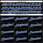 Custom Black White Pinstripe Royal-White Authentic Basketball Jersey photo 2