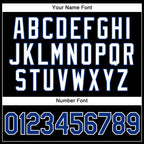 Custom Black White Pinstripe Royal-White Authentic Basketball Jersey photo 3