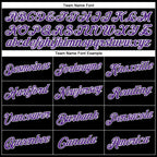 Custom Black White Pinstripe Purple-White Authentic Basketball Jersey photo 3