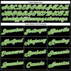 Custom Black White Pinstripe Neon Green-White Authentic Basketball Jersey photo 2