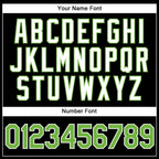 Custom Black White Pinstripe Neon Green-White Authentic Basketball Jersey photo 3