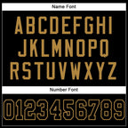 Custom Black Black-Old Gold Mesh Authentic Football Jersey photo 3