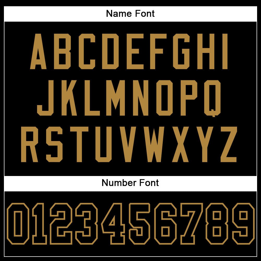 Custom Black Black-Old Gold Mesh Authentic Football Jersey photo 3