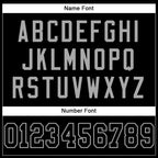 Custom Black Black-Gray Mesh Authentic Football Jersey photo 3