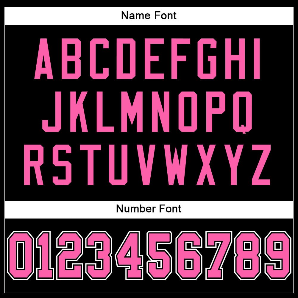 Custom Black Pink-White Mesh Authentic Football Jersey photo 3