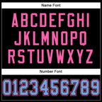 Custom Black Light Blue-Pink Mesh Authentic Football Jersey photo 3