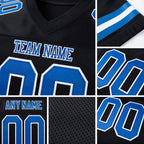 Custom Black Royal-White Mesh Authentic Football Jersey detail
