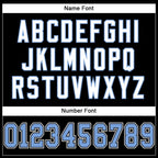 Custom Black Light Blue-White Mesh Authentic Football Jersey photo 3