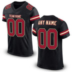 Custom Black Cardinal-Cream Mesh Authentic Football Jersey
