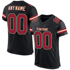 Custom Black Cardinal-Cream Mesh Authentic Football Jersey photo 1
